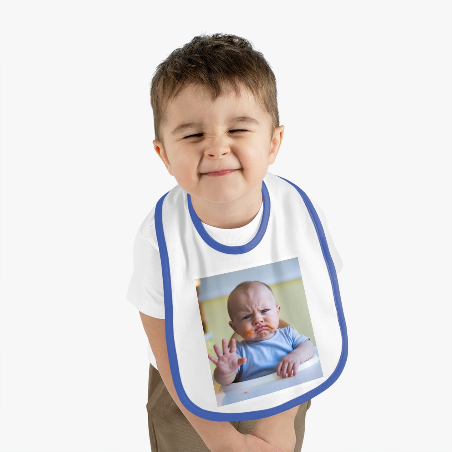 baby says "yuck" bib