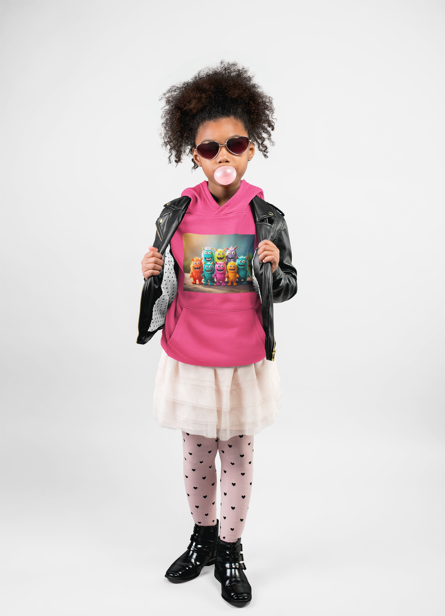 Toddler Hoodie Monster Group Photo Fleece Pullover