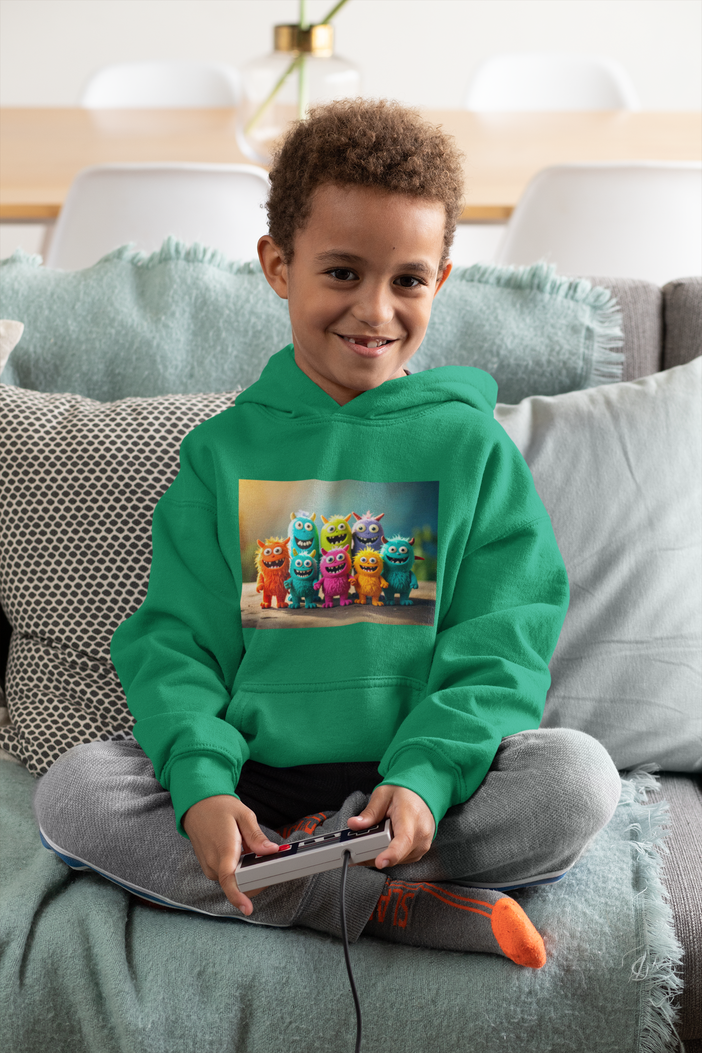 Toddler Hoodie Monster Group Photo Fleece Pullover