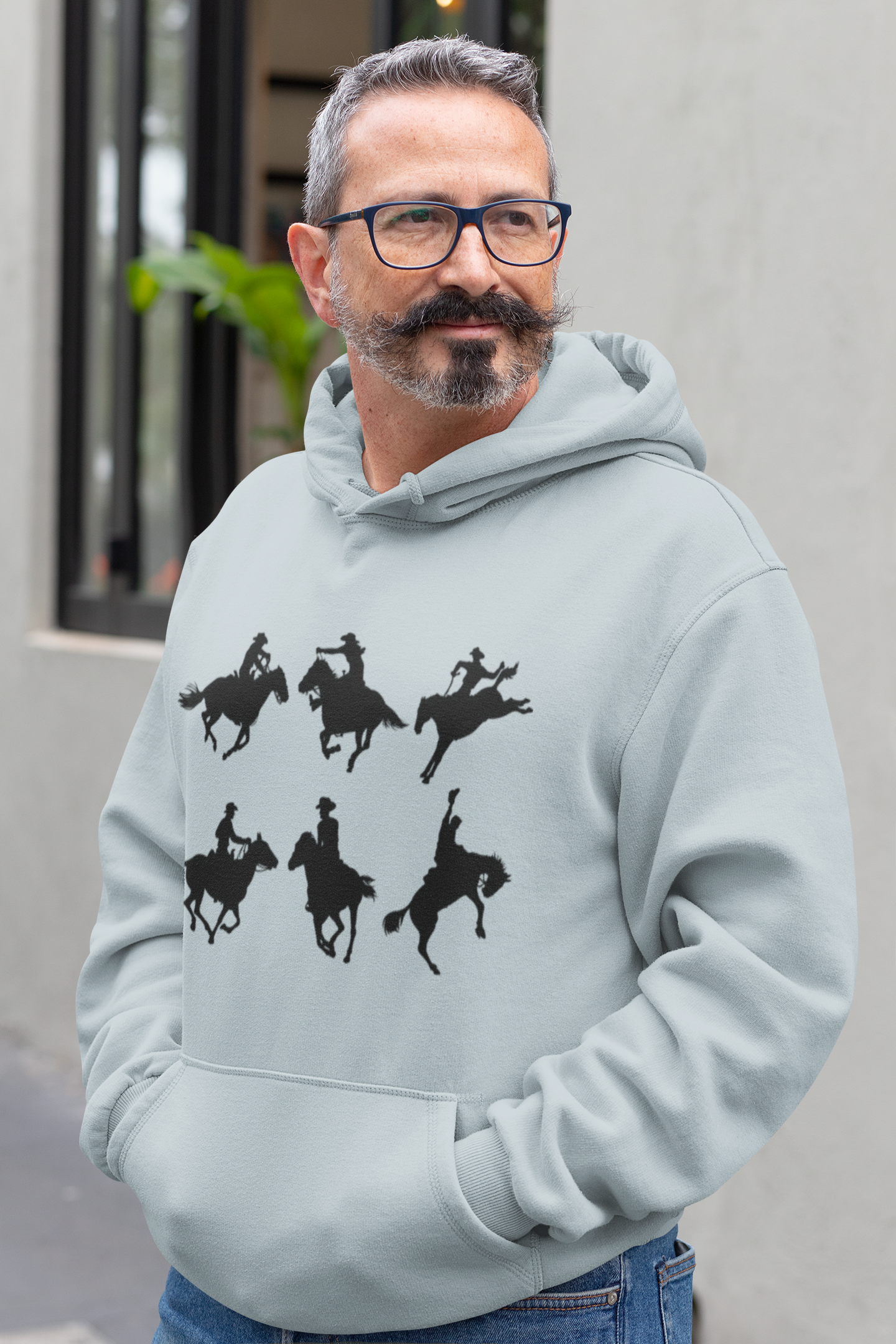 Equestrian Three-Panel Fleece Hoodie, Cozy Horse Lover's Gift, Fall/Winter Apparel, Unique Riding Sweatshirt, Stylish Casual Wear