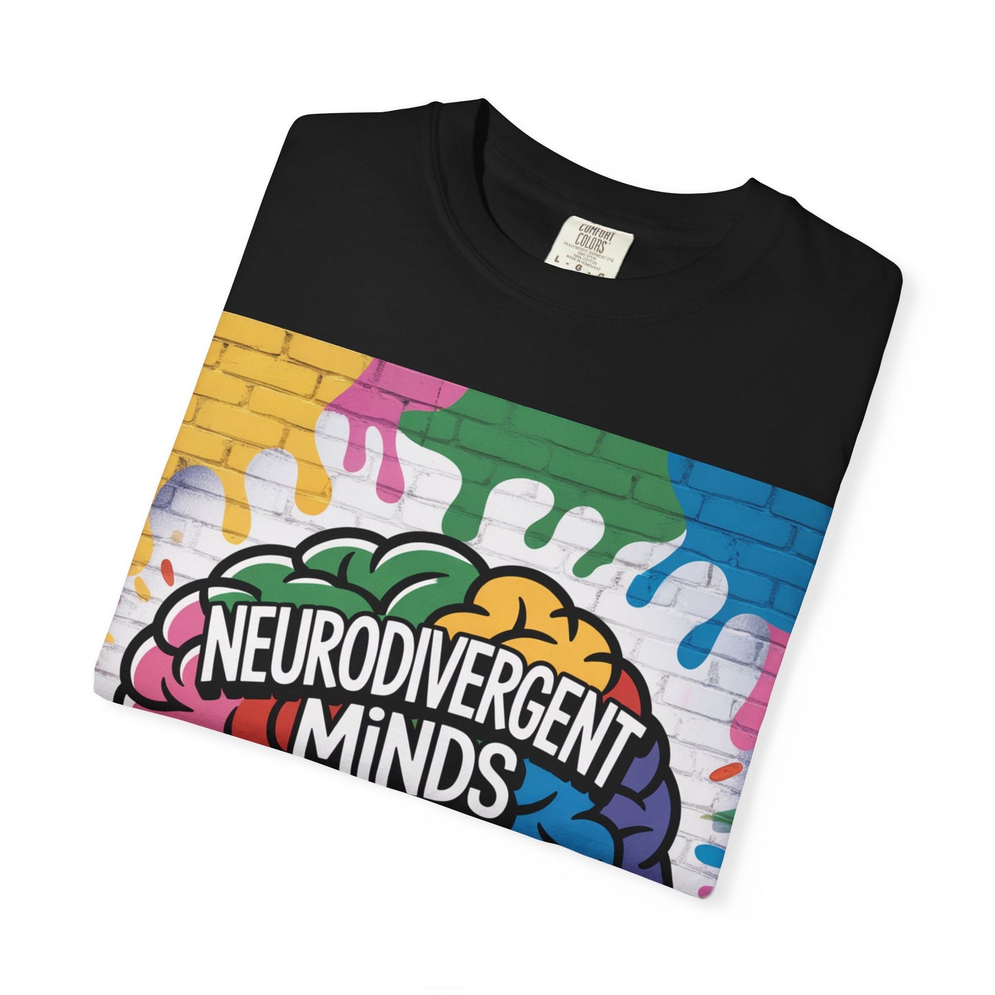 Neurodivergent Minds Shine T-Shirt | Unisex Graphic Tee, Colorful Awareness Shirt, Gift for Neurodiverse Friends, Fun Casual Wear, Artsy Tee