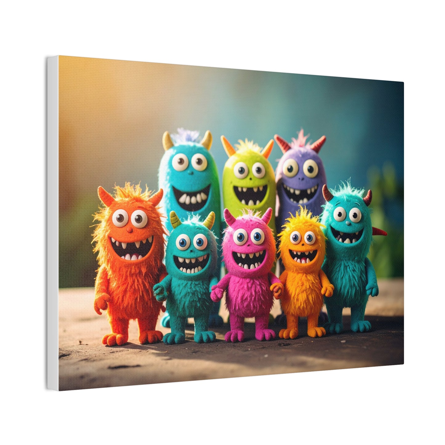 Colorful Monster Art Canvas