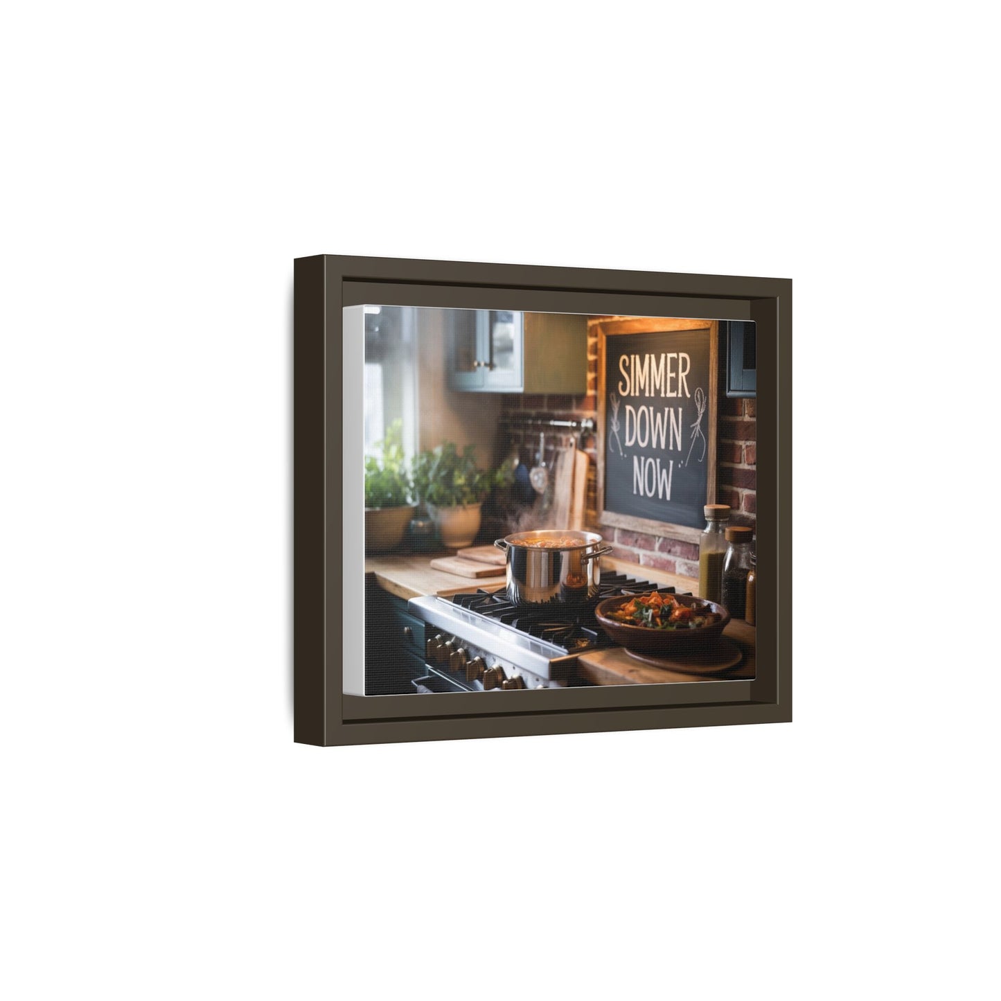 Framed Kitchen Wall Art - Simmer Down Now