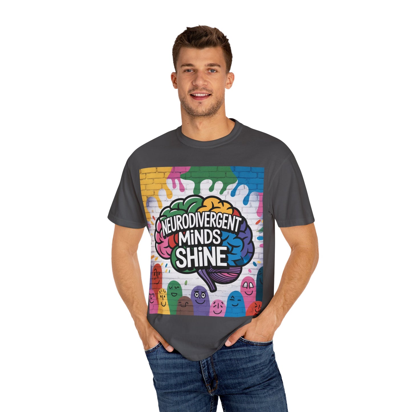 Neurodivergent Minds Shine T-Shirt | Unisex Graphic Tee, Colorful Awareness Shirt, Gift for Neurodiverse Friends, Fun Casual Wear, Artsy Tee