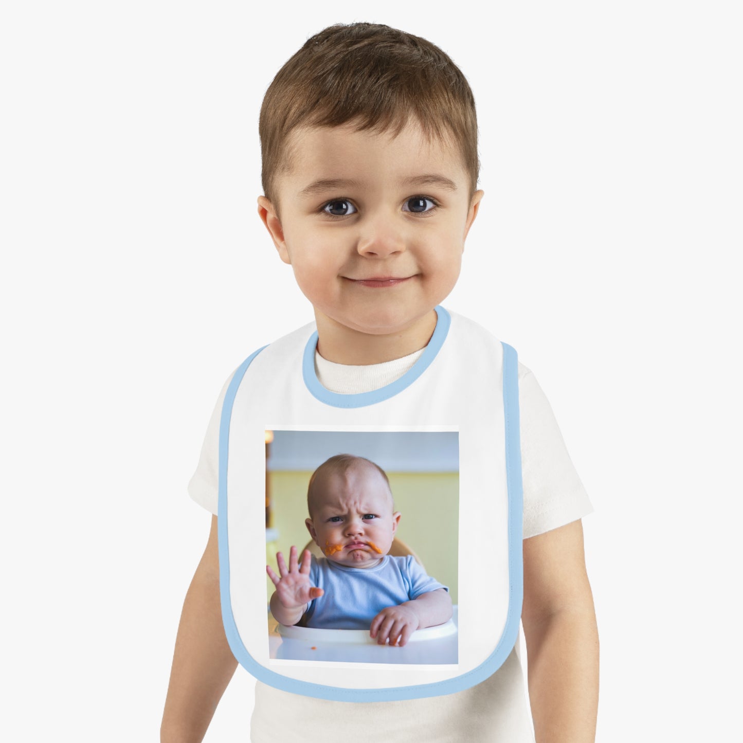 baby says "yuck" bib