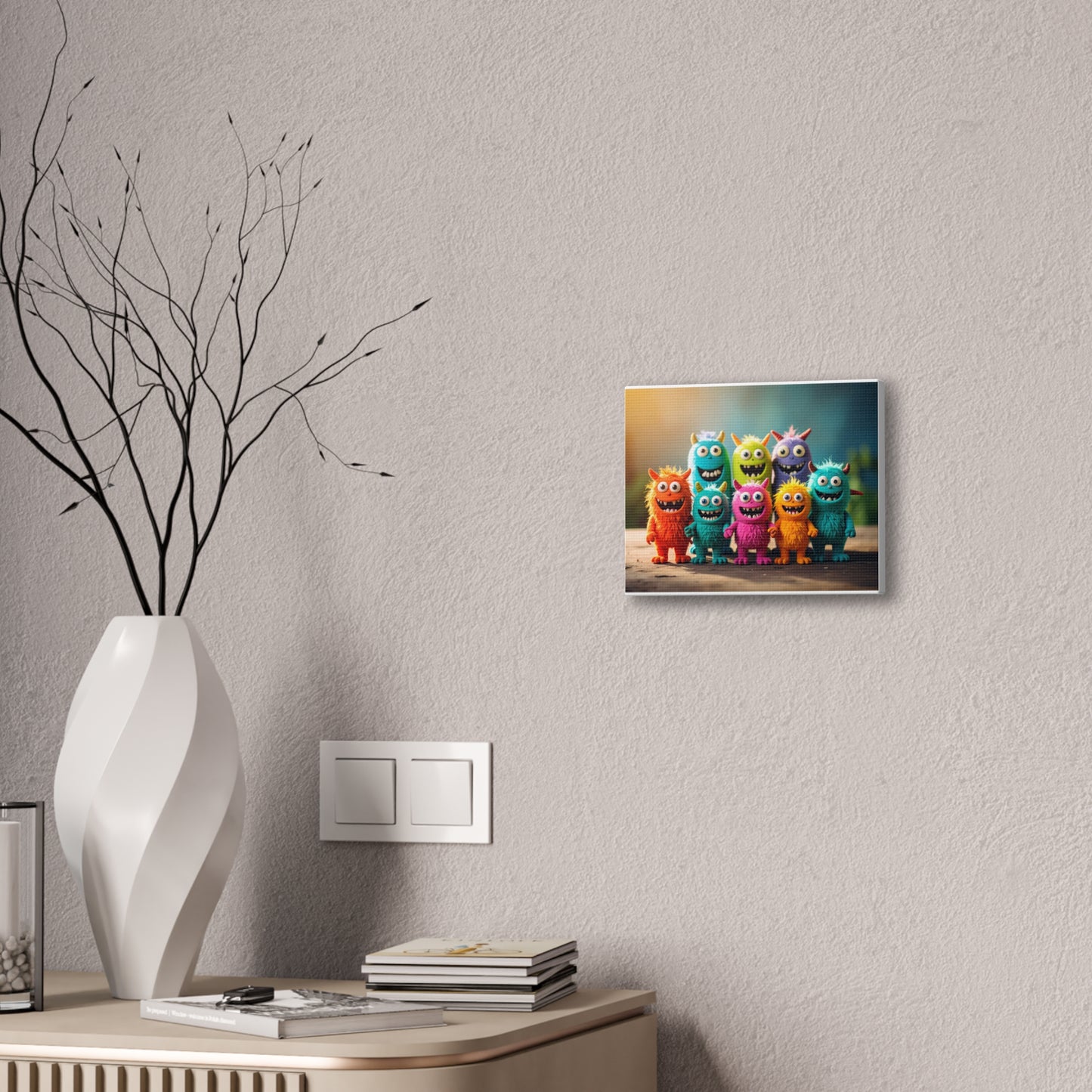 Colorful Monster Art Canvas