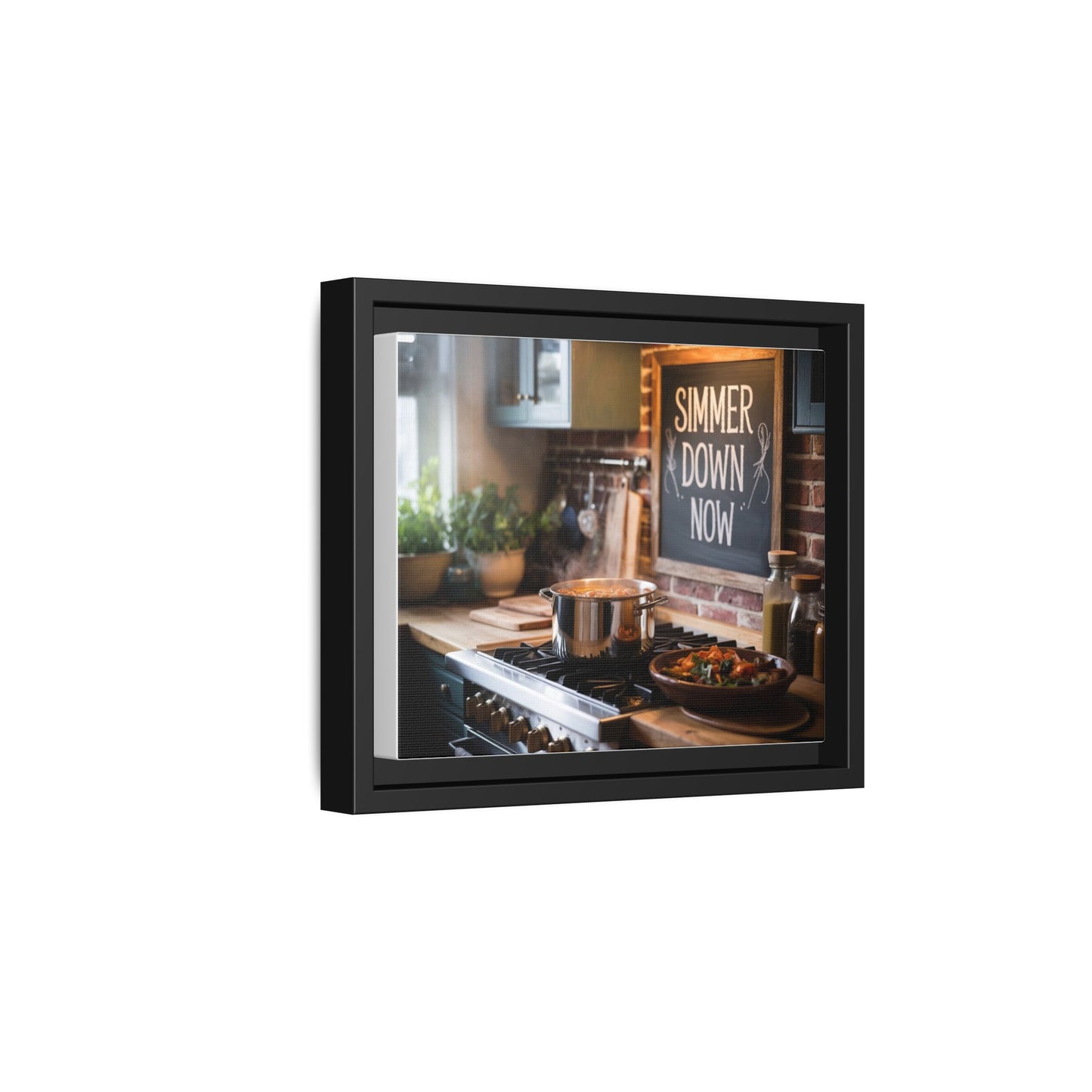 Framed Kitchen Wall Art - Simmer Down Now