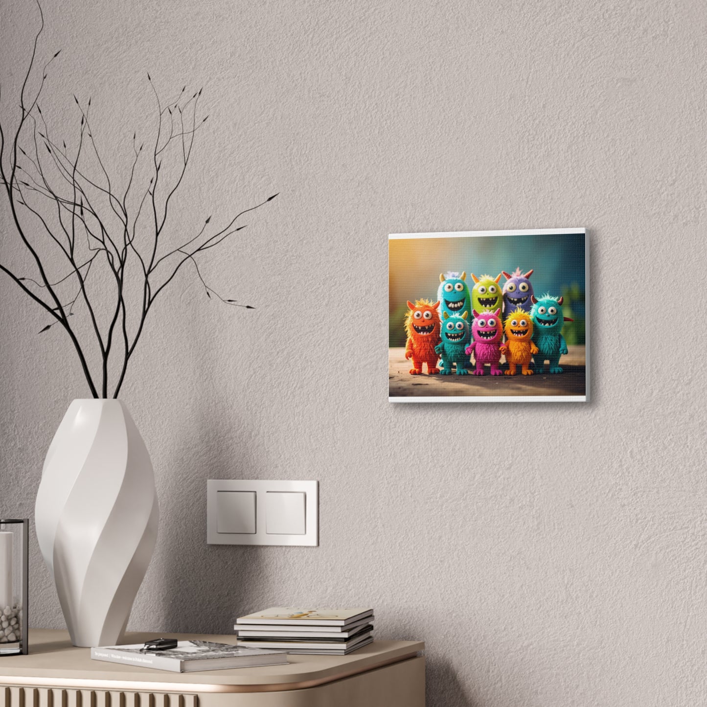 Colorful Monster Art Canvas