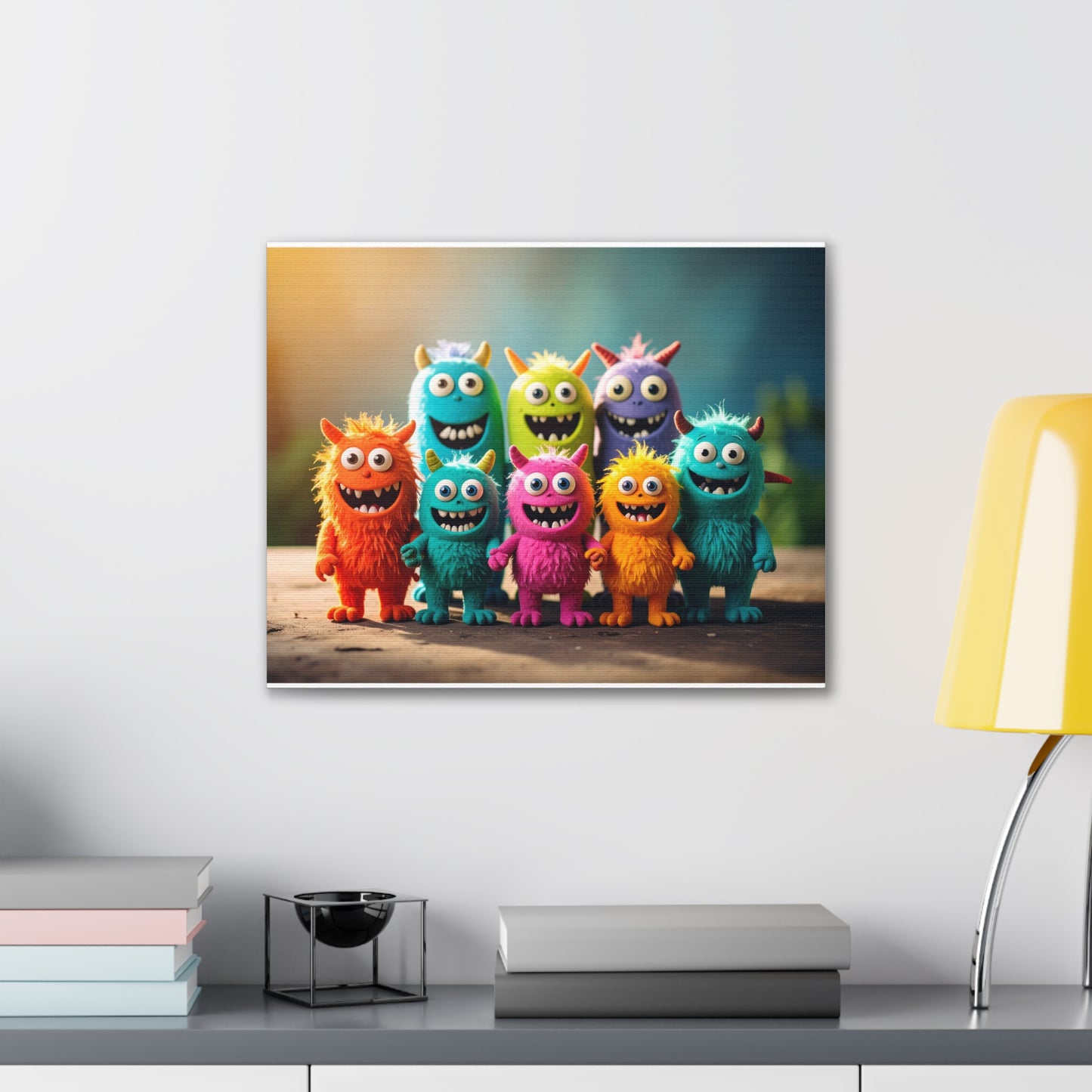 Colorful Monster Art Canvas