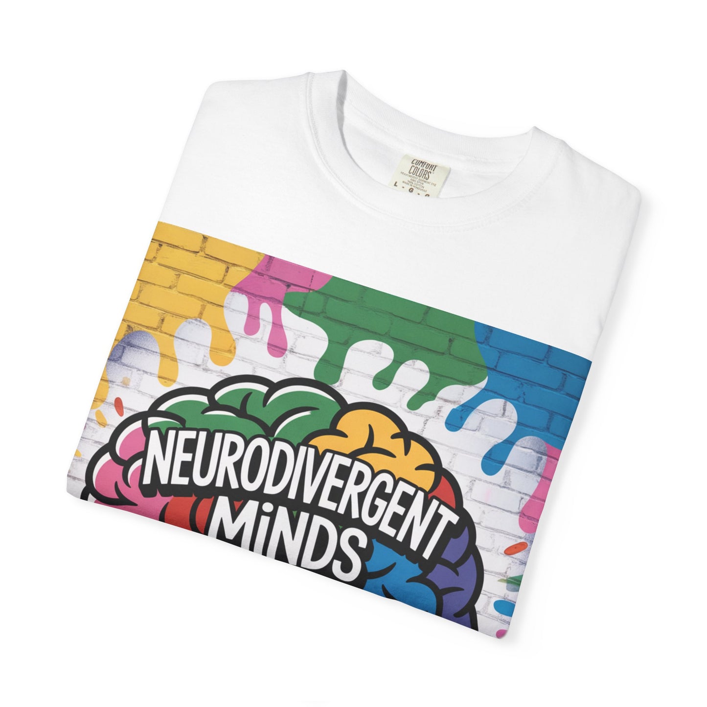 Neurodivergent Minds Shine T-Shirt | Unisex Graphic Tee, Colorful Awareness Shirt, Gift for Neurodiverse Friends, Fun Casual Wear, Artsy Tee