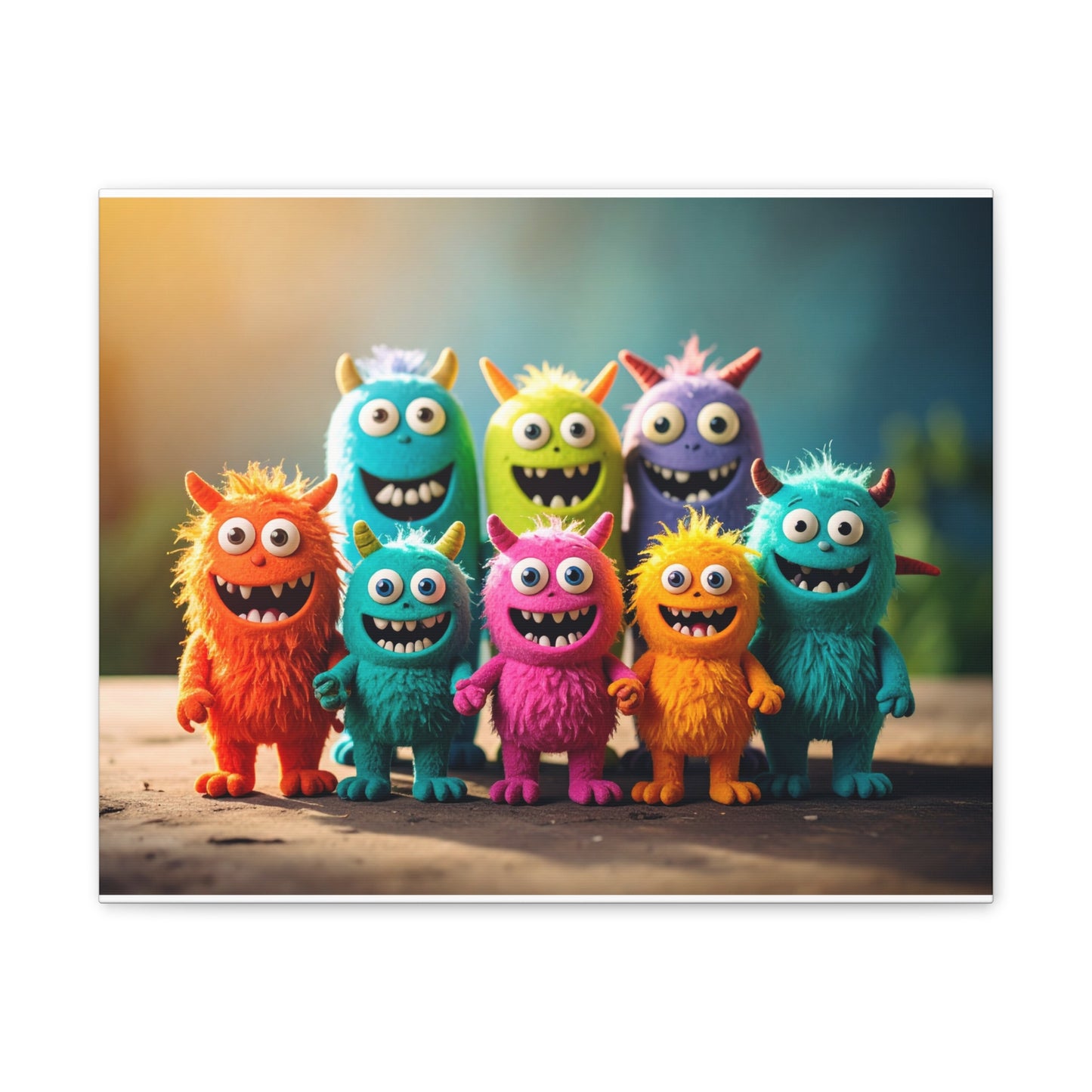 Colorful Monster Art Canvas