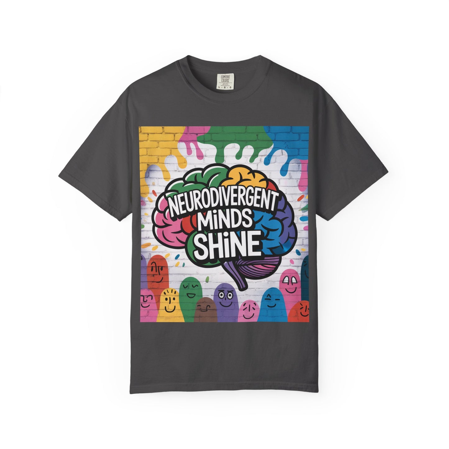 Neurodivergent Minds Shine T-Shirt | Unisex Graphic Tee, Colorful Awareness Shirt, Gift for Neurodiverse Friends, Fun Casual Wear, Artsy Tee