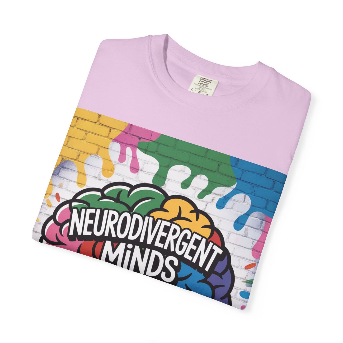 Neurodivergent Minds Shine T-Shirt | Unisex Graphic Tee, Colorful Awareness Shirt, Gift for Neurodiverse Friends, Fun Casual Wear, Artsy Tee