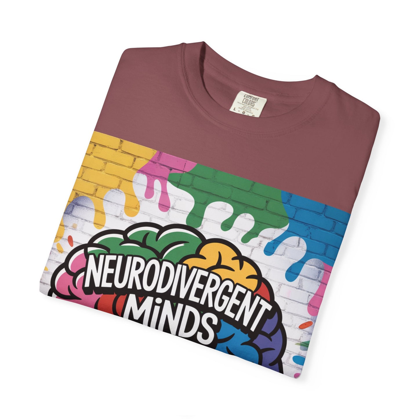 Neurodivergent Minds Shine T-Shirt | Unisex Graphic Tee, Colorful Awareness Shirt, Gift for Neurodiverse Friends, Fun Casual Wear, Artsy Tee