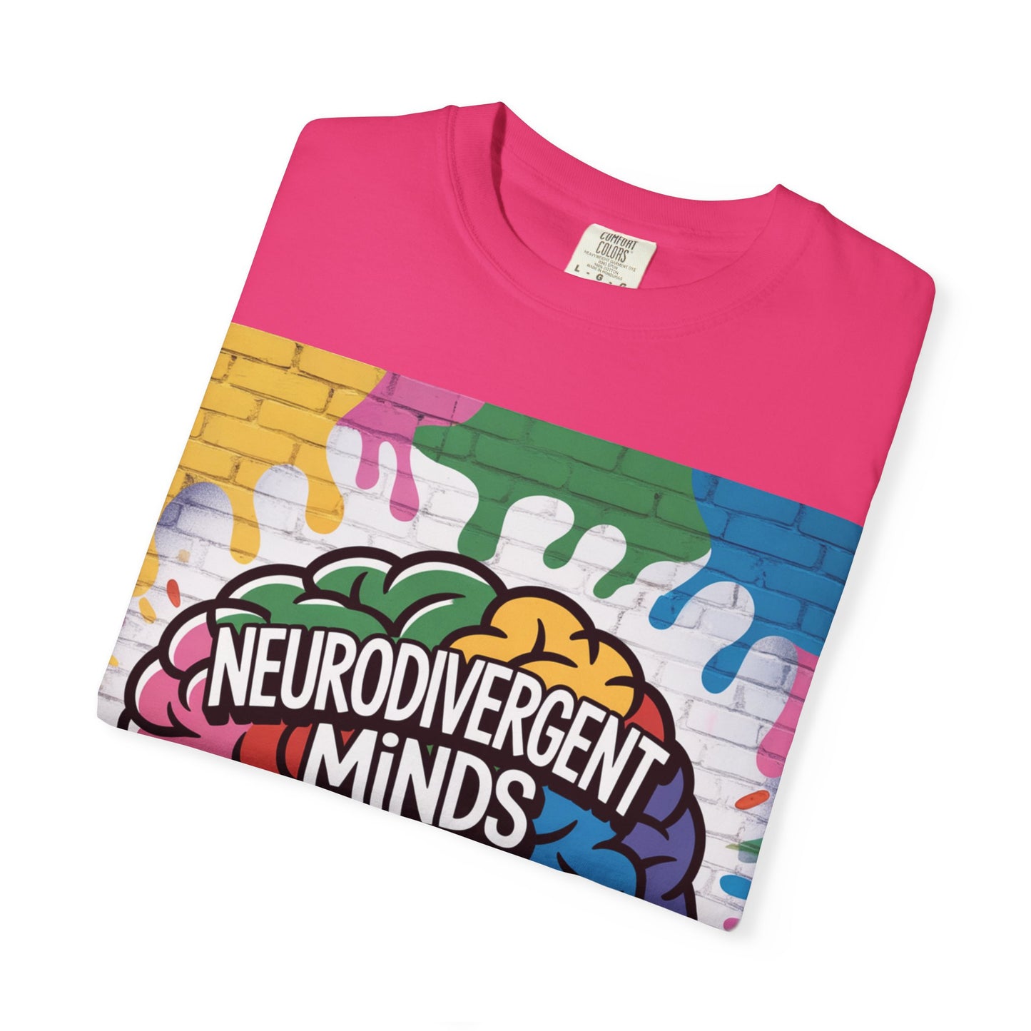 Neurodivergent Minds Shine T-Shirt | Unisex Graphic Tee, Colorful Awareness Shirt, Gift for Neurodiverse Friends, Fun Casual Wear, Artsy Tee