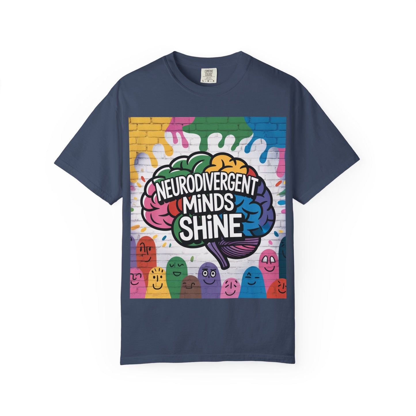 Neurodivergent Minds Shine T-Shirt | Unisex Graphic Tee, Colorful Awareness Shirt, Gift for Neurodiverse Friends, Fun Casual Wear, Artsy Tee