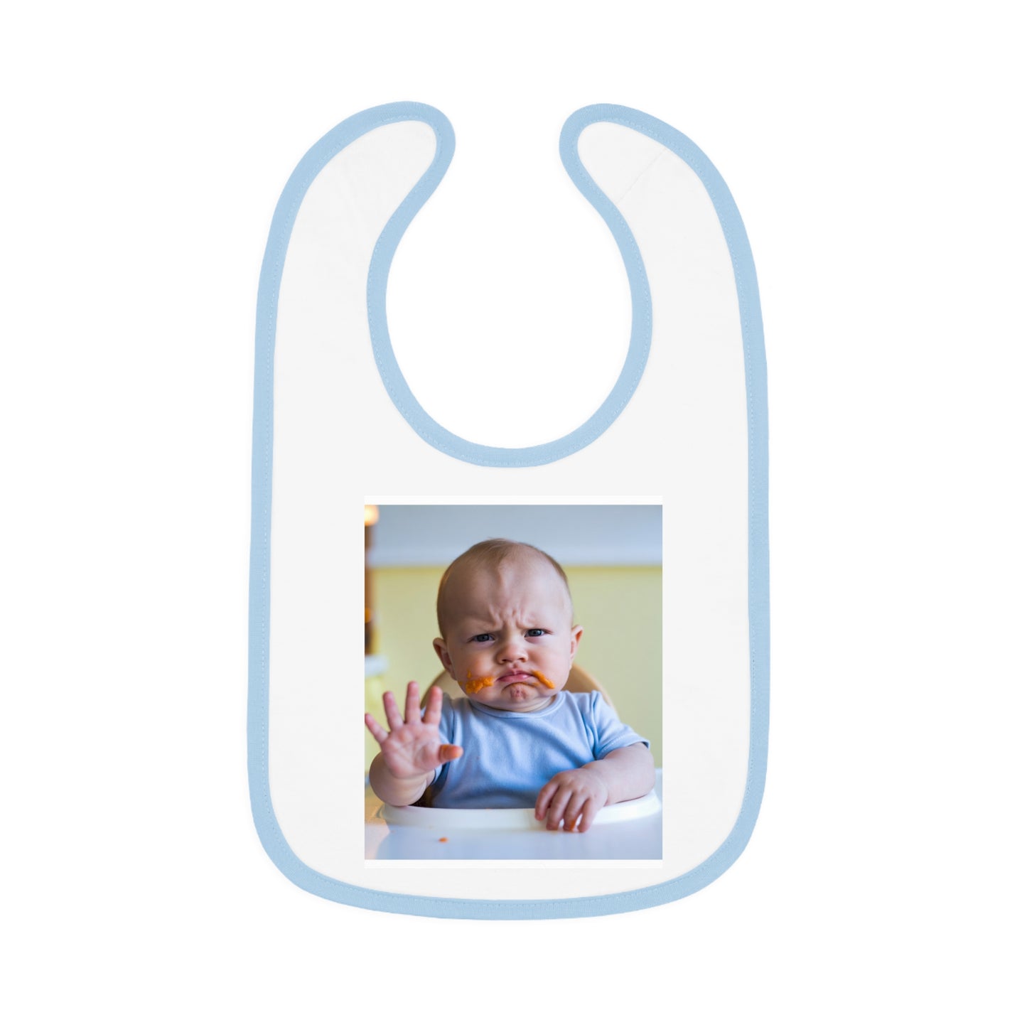 baby says "yuck" bib