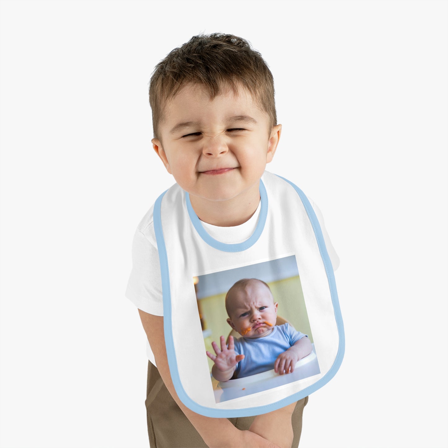 baby says "yuck" bib