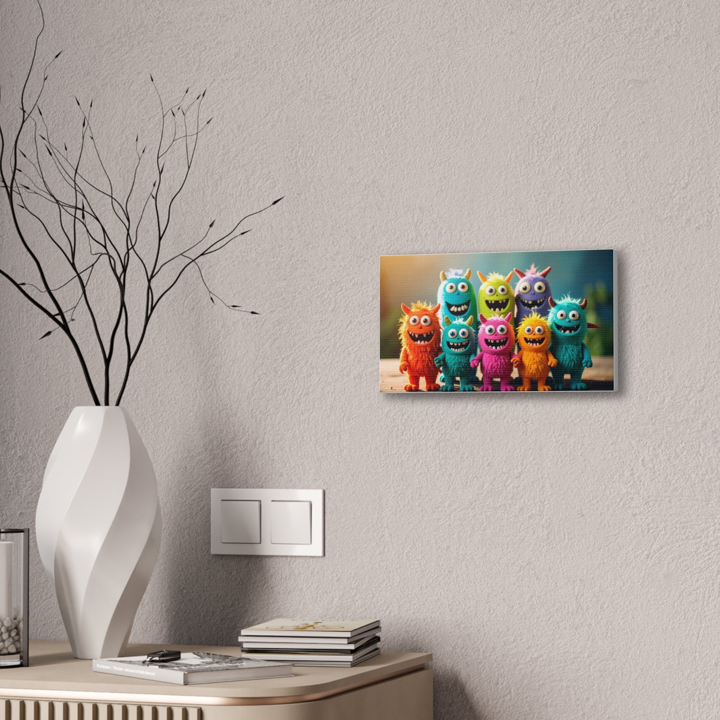 Colorful Monster Art Canvas