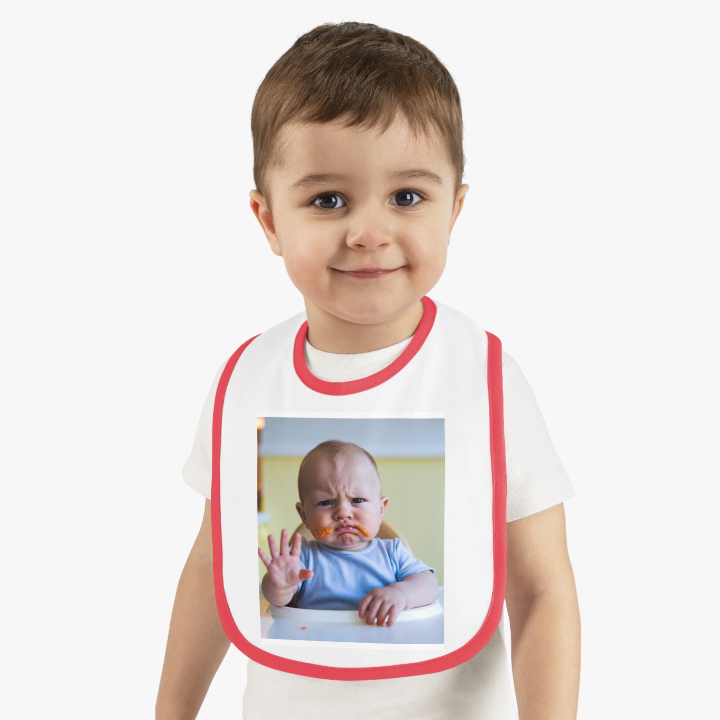 baby says "yuck" bib