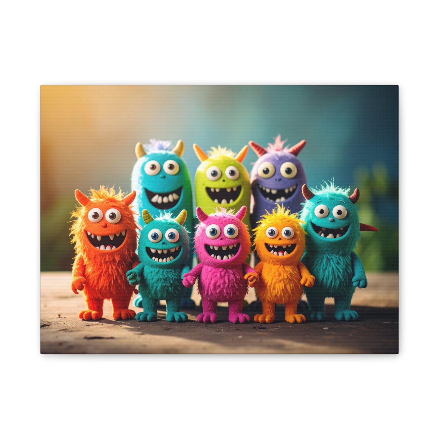 Colorful Monster Art Canvas