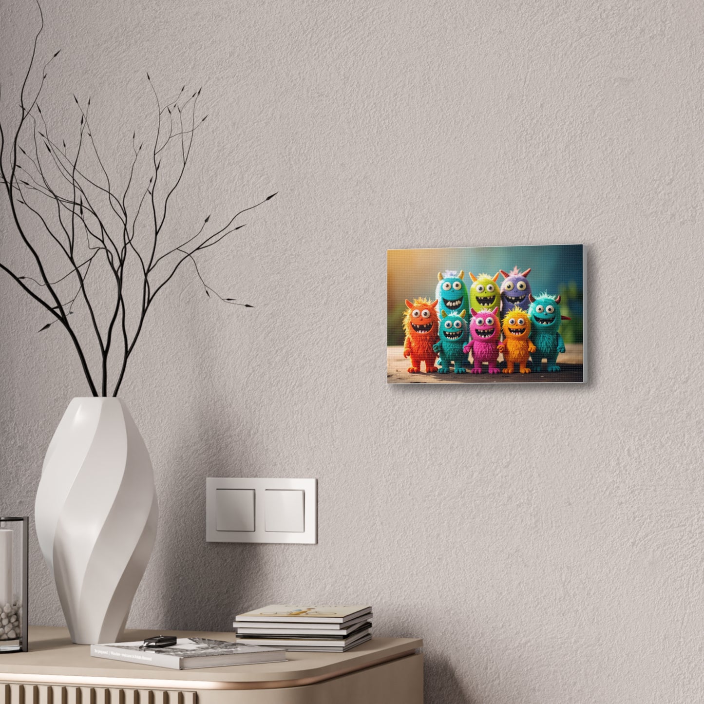 Colorful Monster Art Canvas