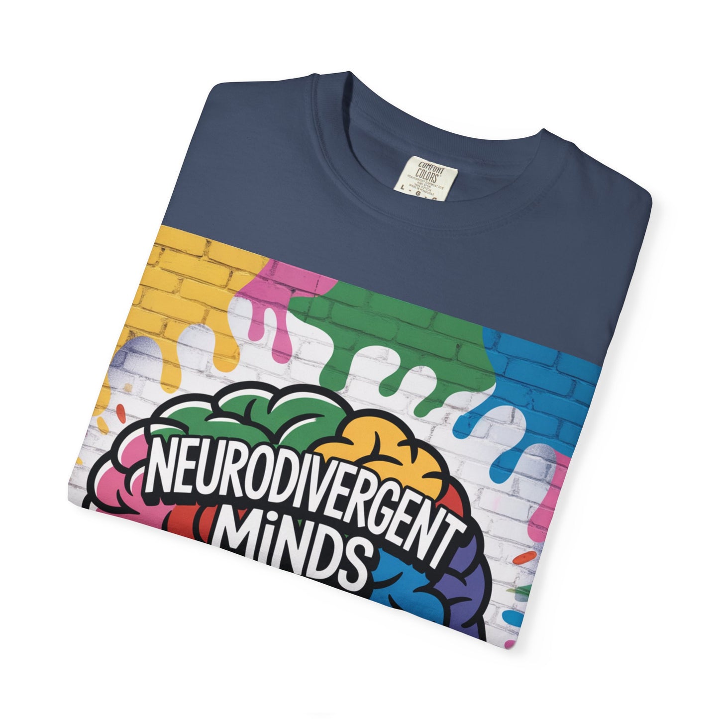 Neurodivergent Minds Shine T-Shirt | Unisex Graphic Tee, Colorful Awareness Shirt, Gift for Neurodiverse Friends, Fun Casual Wear, Artsy Tee