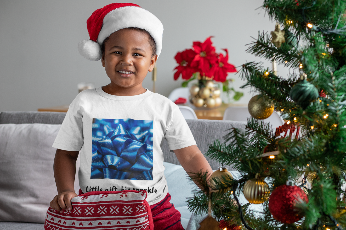 Toddler T-shirt Little Gift Big Sparkle Holiday Fun