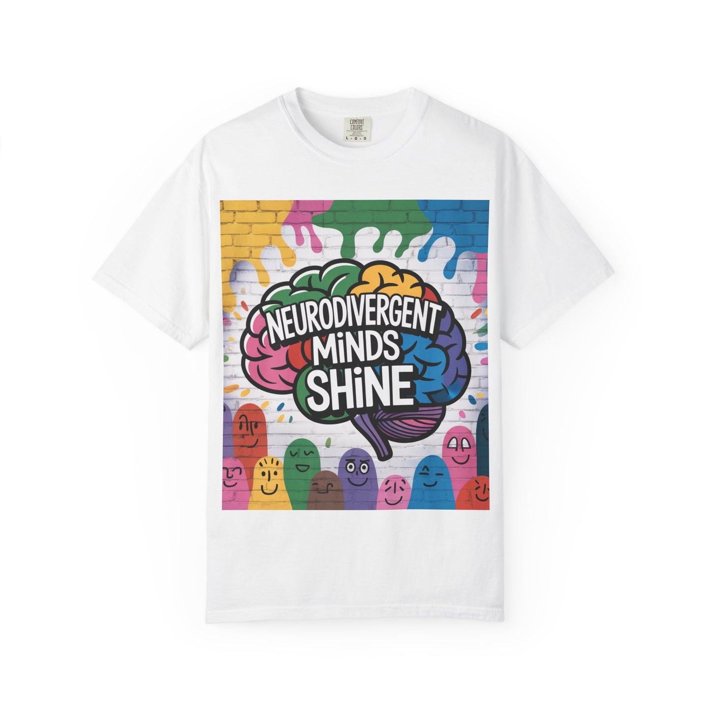 Neurodivergent Minds Shine T-Shirt | Unisex Graphic Tee, Colorful Awareness Shirt, Gift for Neurodiverse Friends, Fun Casual Wear, Artsy Tee