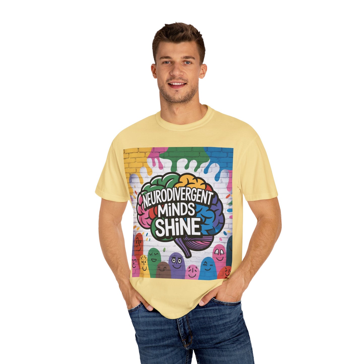 Neurodivergent Minds Shine T-Shirt | Unisex Graphic Tee, Colorful Awareness Shirt, Gift for Neurodiverse Friends, Fun Casual Wear, Artsy Tee