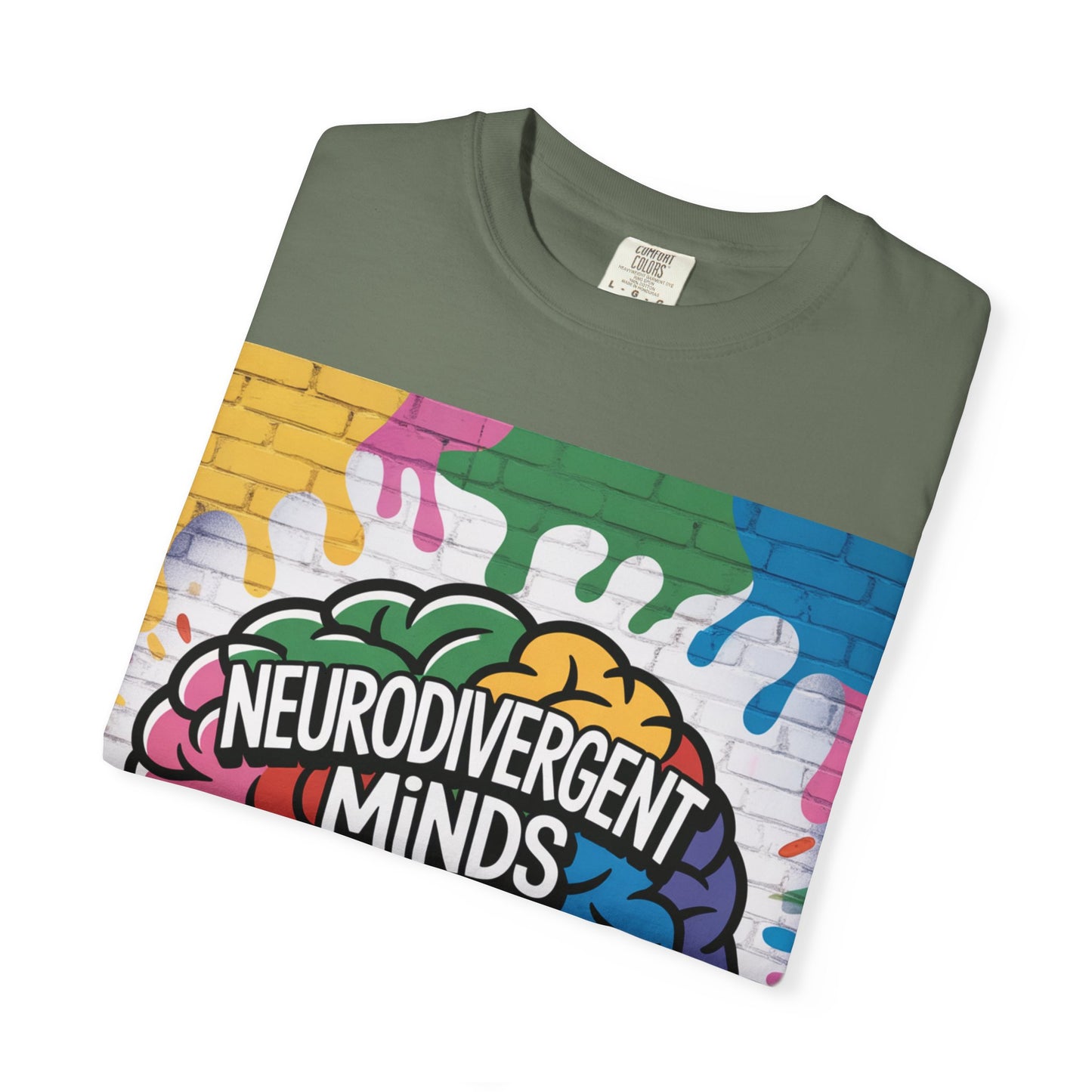 Neurodivergent Minds Shine T-Shirt | Unisex Graphic Tee, Colorful Awareness Shirt, Gift for Neurodiverse Friends, Fun Casual Wear, Artsy Tee