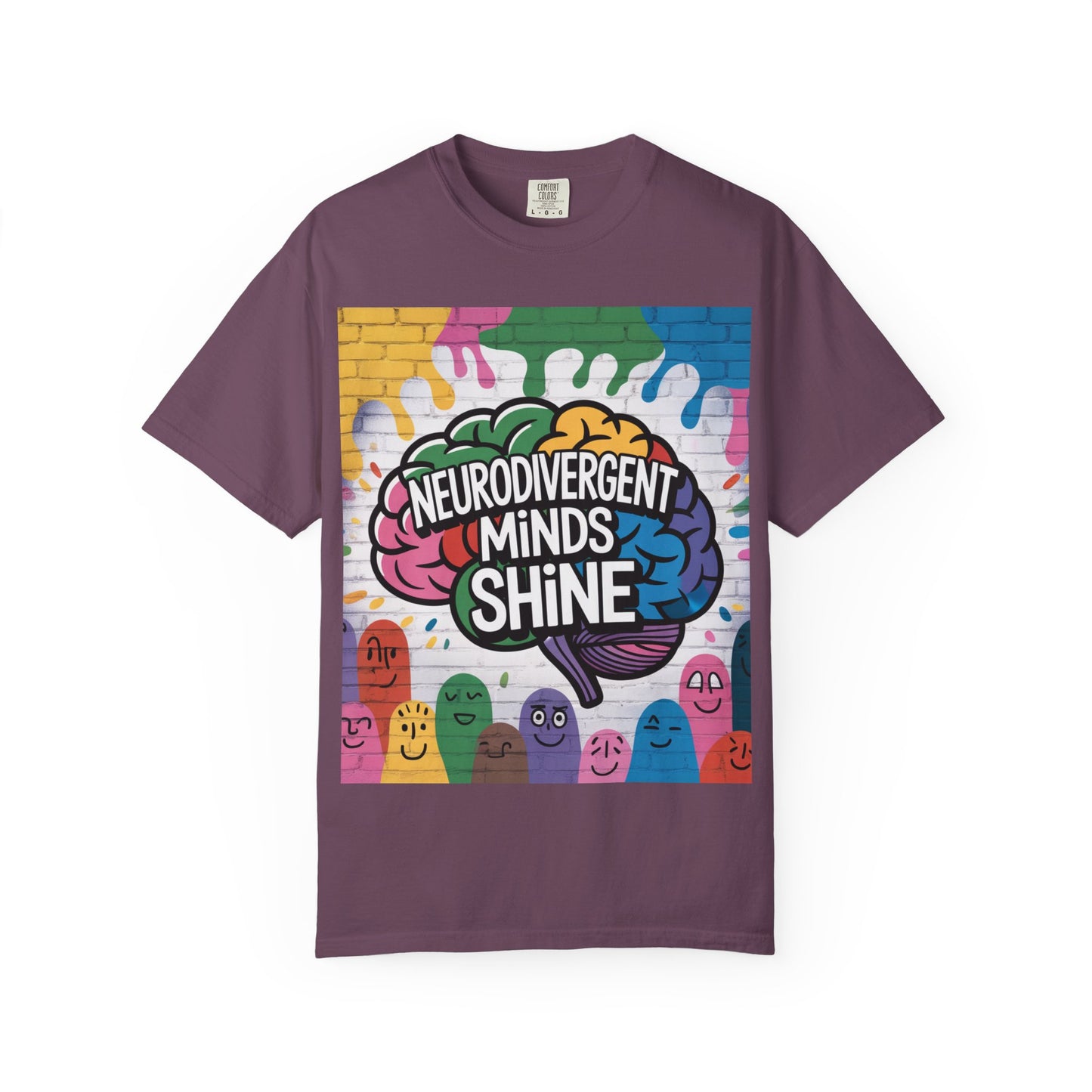 Neurodivergent Minds Shine T-Shirt | Unisex Graphic Tee, Colorful Awareness Shirt, Gift for Neurodiverse Friends, Fun Casual Wear, Artsy Tee