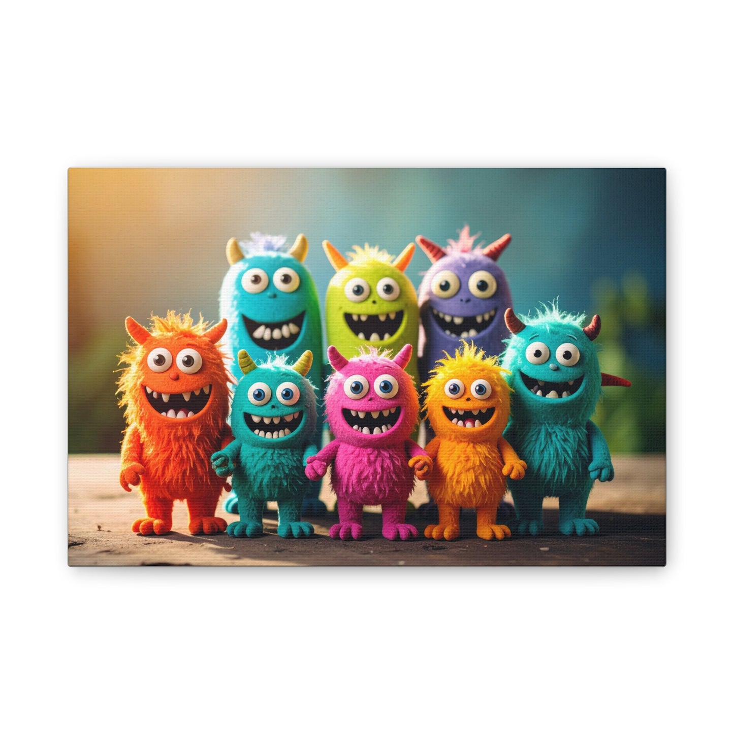 Colorful Monster Art Canvas