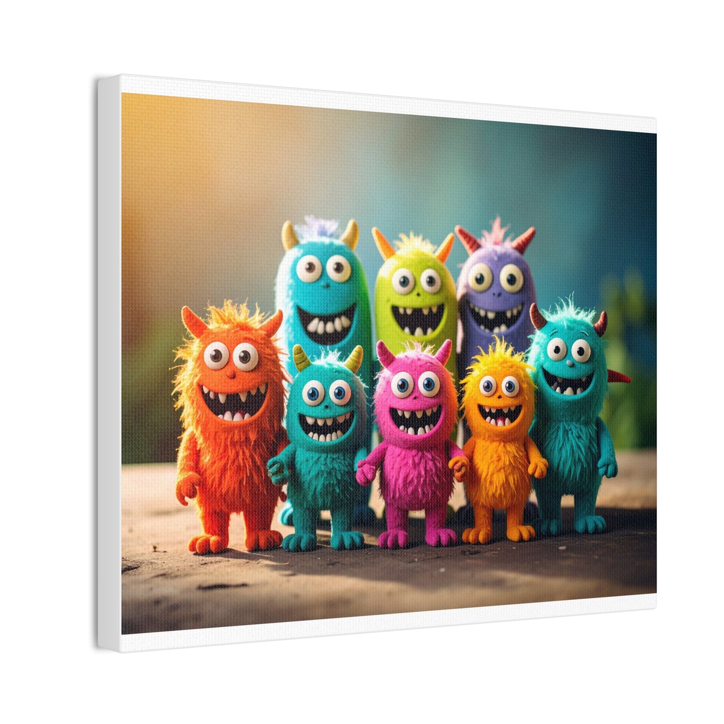 Colorful Monster Art Canvas
