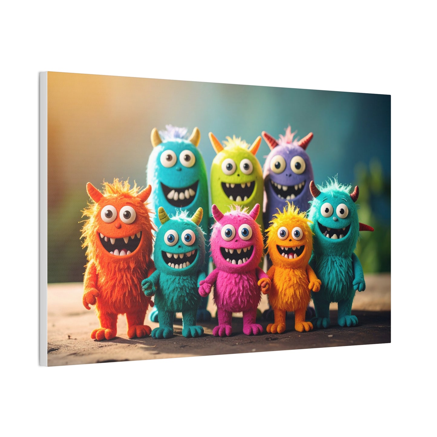 Colorful Monster Art Canvas
