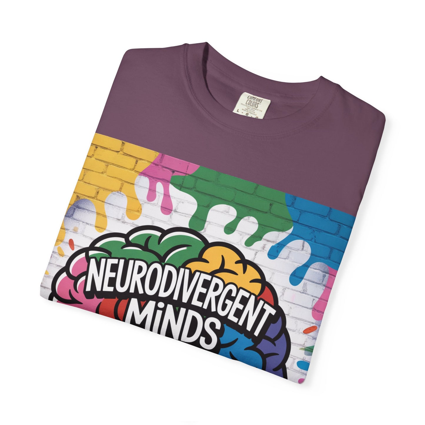 Neurodivergent Minds Shine T-Shirt | Unisex Graphic Tee, Colorful Awareness Shirt, Gift for Neurodiverse Friends, Fun Casual Wear, Artsy Tee