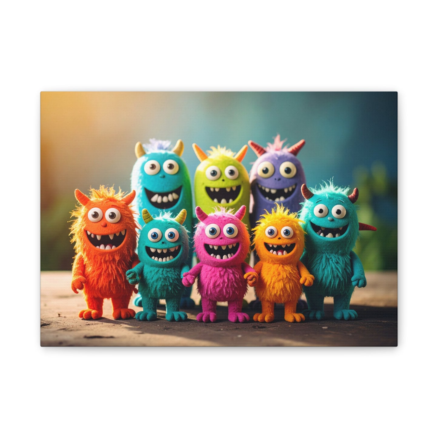Colorful Monster Art Canvas
