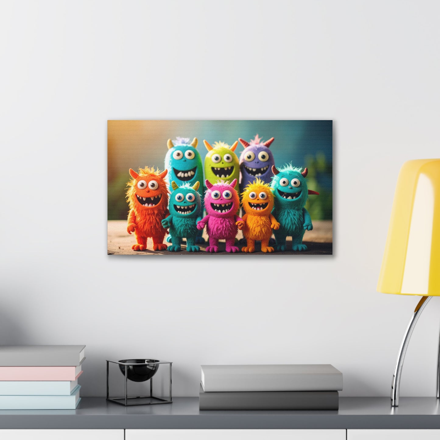 Colorful Monster Art Canvas