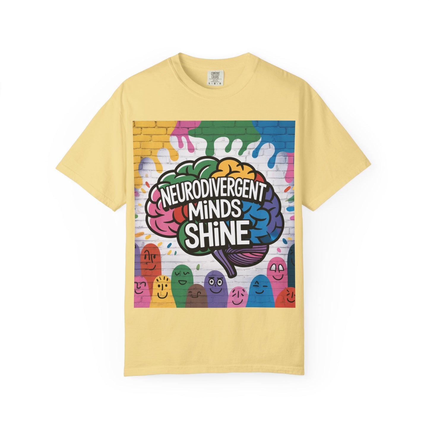 Neurodivergent Minds Shine T-Shirt | Unisex Graphic Tee, Colorful Awareness Shirt, Gift for Neurodiverse Friends, Fun Casual Wear, Artsy Tee