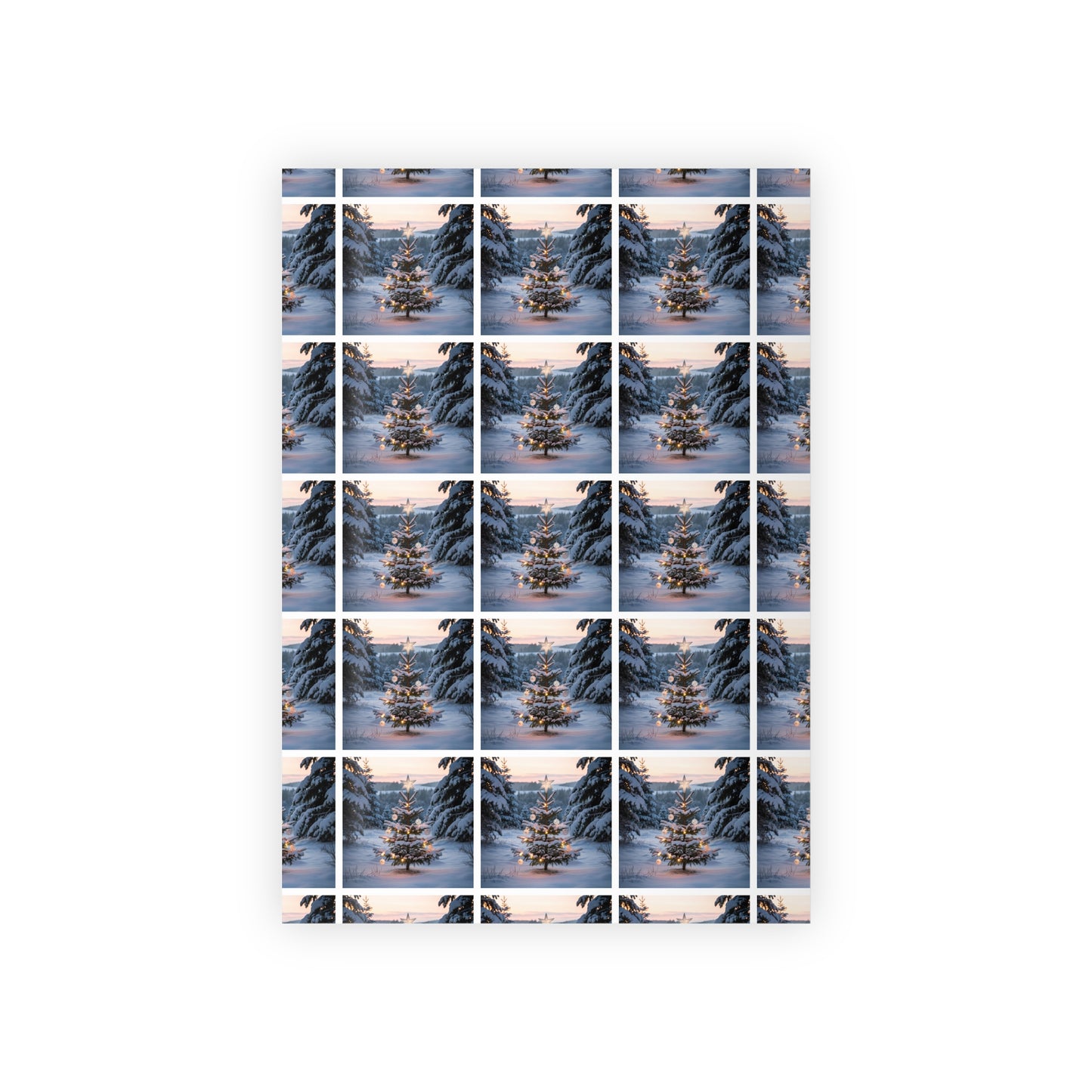 Wrapping Paper Rolls - Winter Wonderland Decorative Tree Design