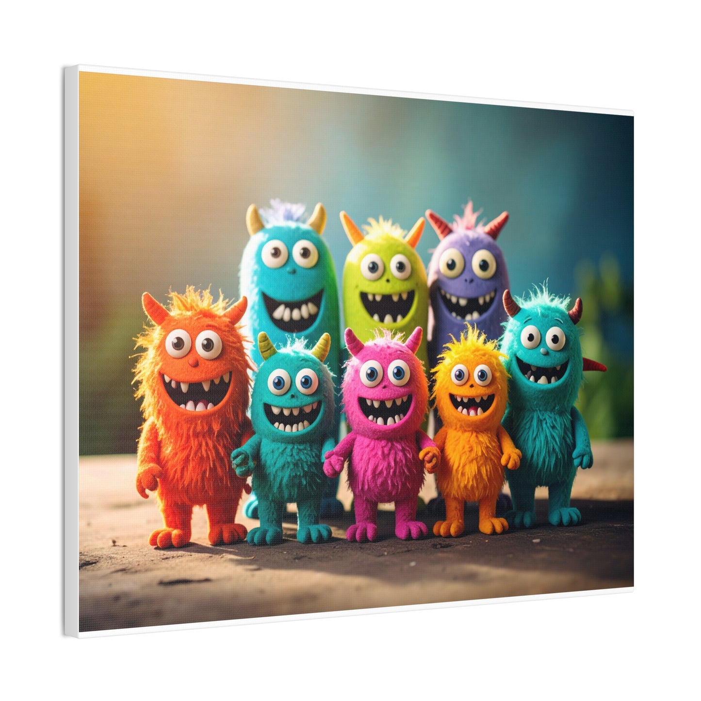 Colorful Monster Art Canvas