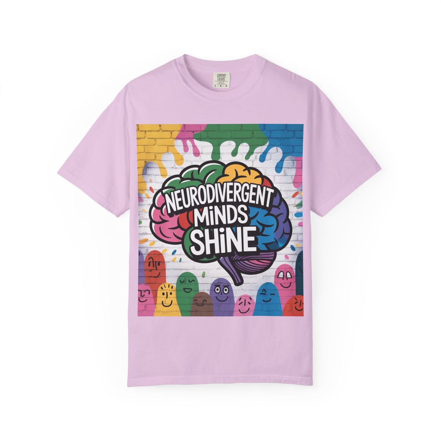 Neurodivergent Minds Shine T-Shirt | Unisex Graphic Tee, Colorful Awareness Shirt, Gift for Neurodiverse Friends, Fun Casual Wear, Artsy Tee