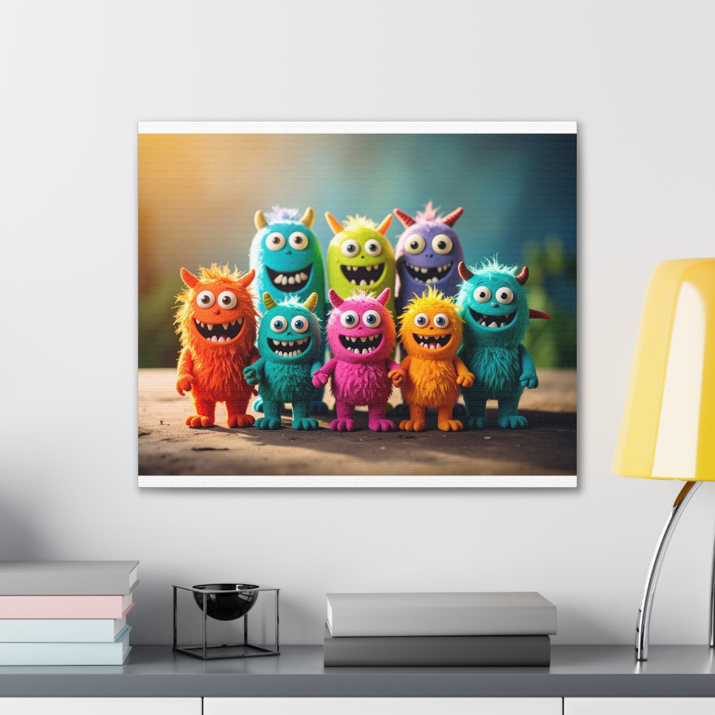 Colorful Monster Art Canvas