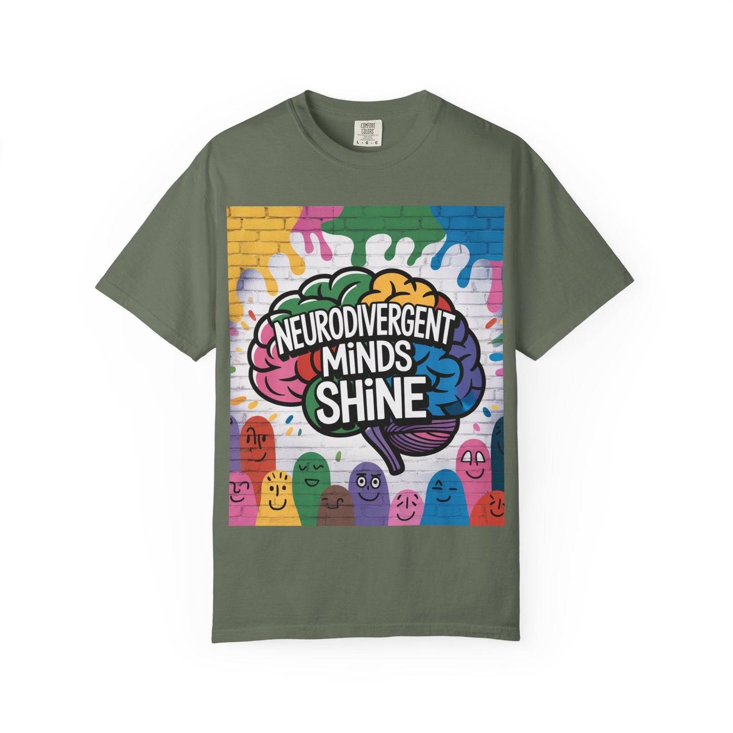 Neurodivergent Minds Shine T-Shirt | Unisex Graphic Tee, Colorful Awareness Shirt, Gift for Neurodiverse Friends, Fun Casual Wear, Artsy Tee